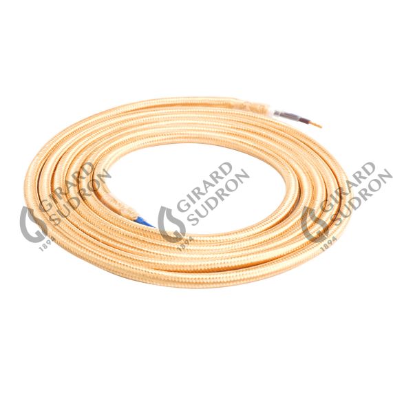 Câble électrique textile rond beige 2x0,75mm L2M double isolation