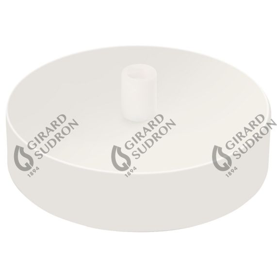 Plafonnier Acier D.100mm Blanc + Arrêt Pour Câble D.6mm