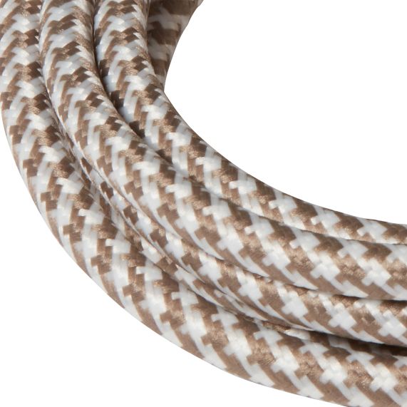 Cable rond gris blanc 2 mètres 2 x 0,75mm2