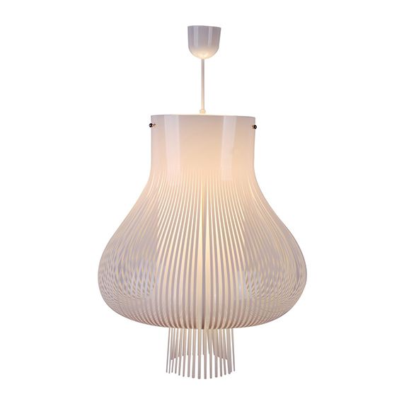 FS EL Suspension E27 Max.40W abat-jour PVC Blanc extérieur / intérieur cable PVC L.100cm Blanc