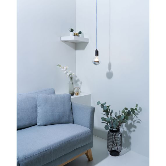 Globe D95 Filament LED Calotte Argent 8W E27 2700K 950Lm Dim