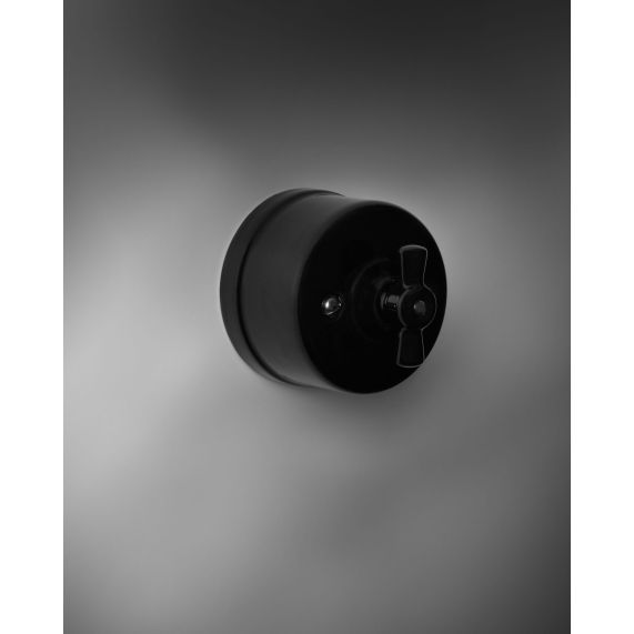 RETRO-INDUS switch porcelain surface mounted black