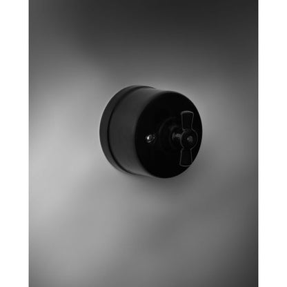RETRO-INDUS switch porcelain surface mounted black