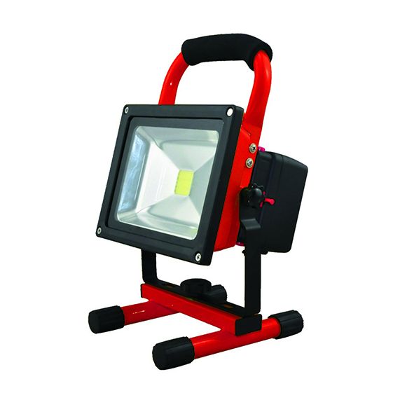 Lassen - Projecteur LED portatif rechargeable avec USB IP 65 256x182x170 20W 4000K 1000lm 120° rouge