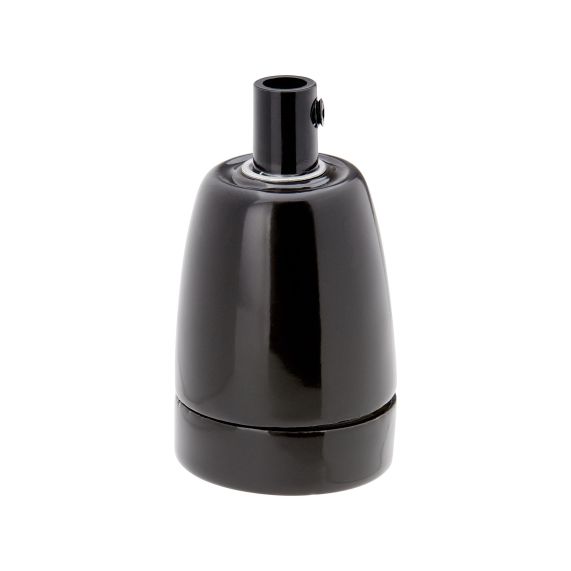 Douille Céramique E27 Noire