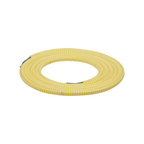 Cable rond jaune blanc 2 mètres 2 x 0,75mm2