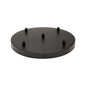 Plafonnier Acier D.300mm Noir 5 Sorties + Arrêts Pour Câbles D.6mm