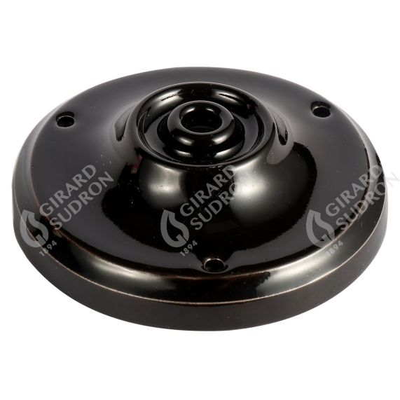 Plafonnier Céramique noir avec arrêt de cable D105mm