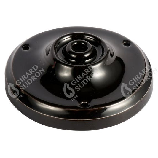 Plafonnier Céramique noir avec arrêt de cable D105mm