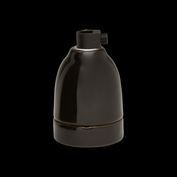 Douille E27 porcelaine ø46mm H.66mm noir EAN 3125461875541