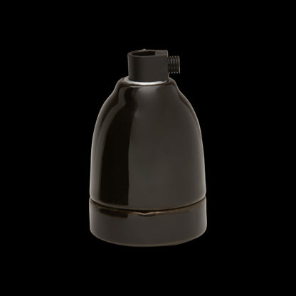 Douille E27 porcelaine ø46mm H.66mm noir EAN 3125461875541