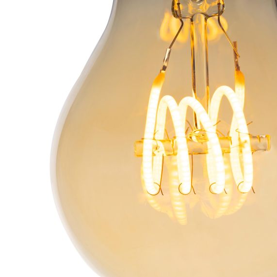 Standard A60 Filament LED 4 LOOPS 5W 2000K E27 300lm Non Dim Ambre