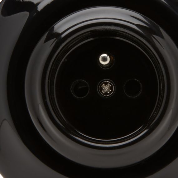 RETRO-INDUS socket porcelain black