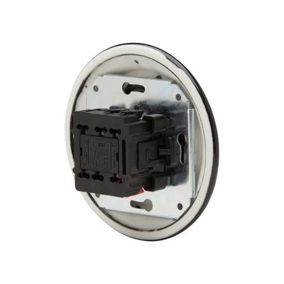 RETRO-INDUS switch porcelain flush mounted black