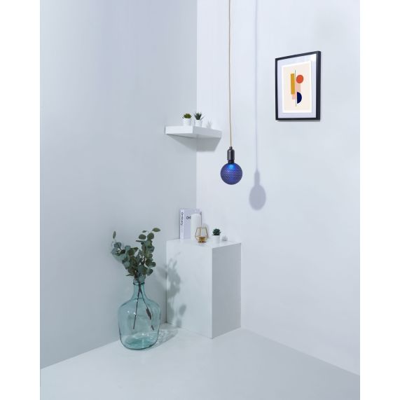 Globe G125 E27 Bleu Hexagone Graphique 3,5W 10lm Bleu dim