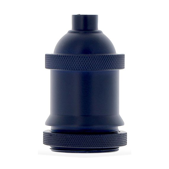 Douille E27 aluminium ø50mm H.72mm bleu outremer mat