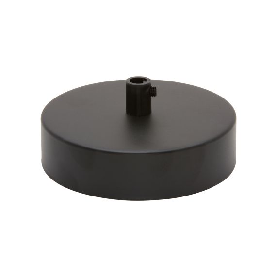 Plafonnier Acier D.100mm Noir + Arrêt Pour Câble D.6mm