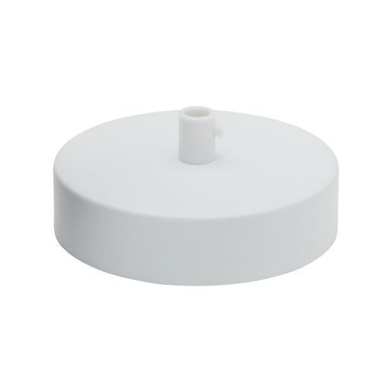Plafonnier Acier D.100mm Blanc + Arrêt Pour Câble D.6mm