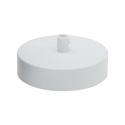 Plafonnier Acier D.100mm Blanc + Arrêt Pour Câble D.6mm