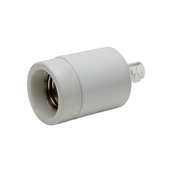 Douille Céramique E27 Blanc Antique