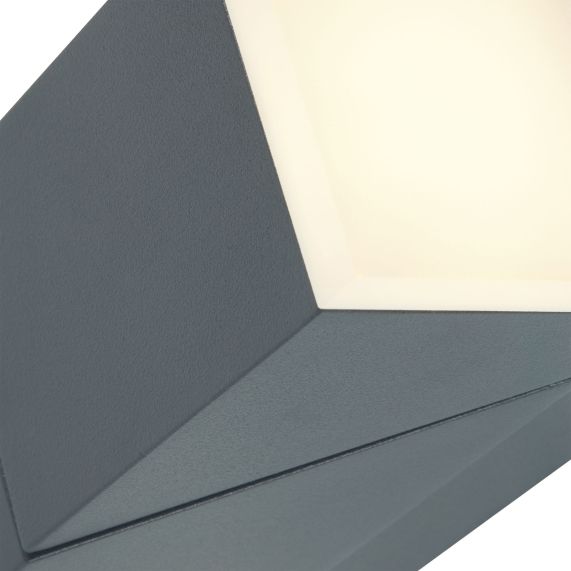 Elypte - Eclairage résidentiel 12,5W 3000K 700lm 65x91x220mm CLI IP54 carré Anthracite