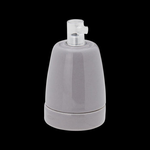 Douille Céramique E27 Grise