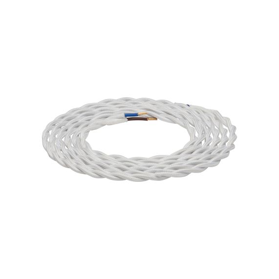 twisted cable - white 2m 2 x 0,75mm2