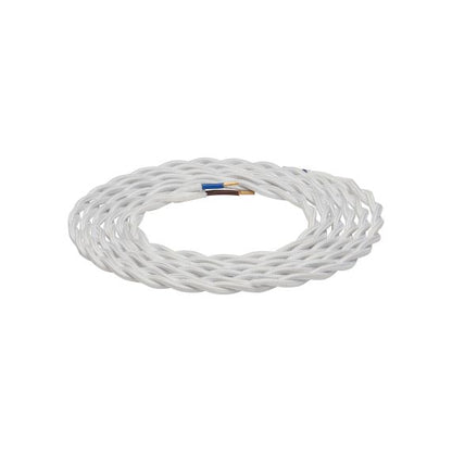 twisted cable - white 2m 2 x 0,75mm2