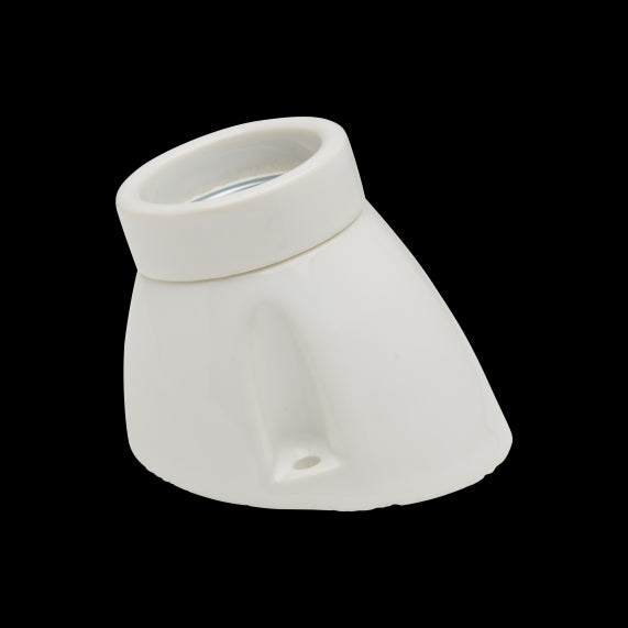 Applique porcelaine E27 conique incliné blanc