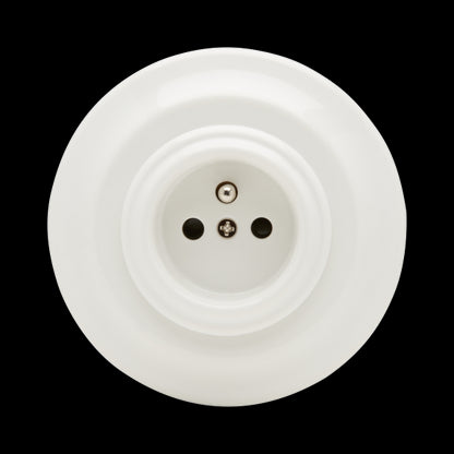 RETRO-CHARM socket porcelain white