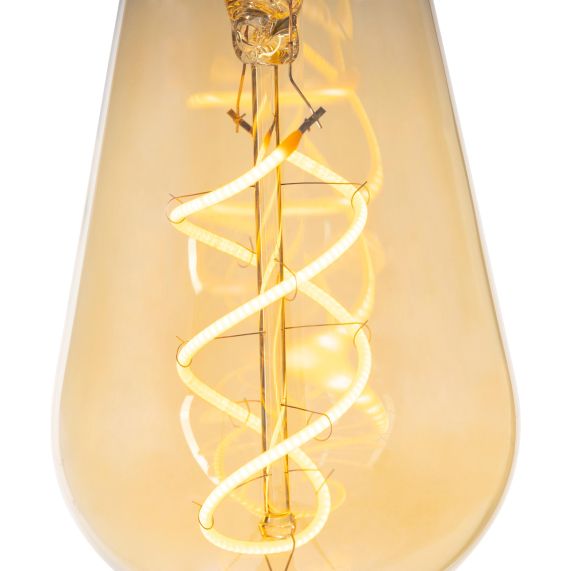 Edison Filament LED Torsadée 5W 300lm E27 2000K Non Dim Ambrée