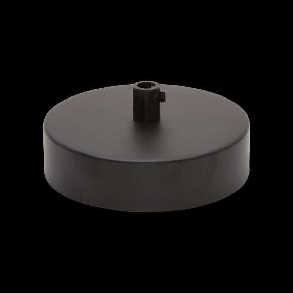 Plafonnier Acier D.100mm Noir + Arrêt Pour Câble D.6mm