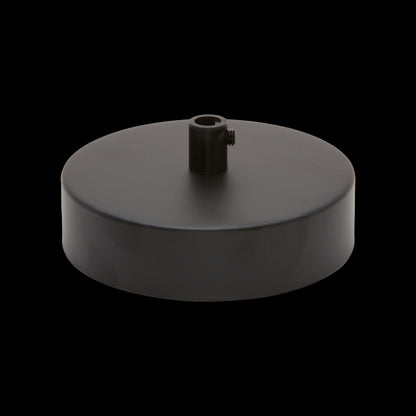 Plafonnier Acier D.100mm Noir + Arrêt Pour Câble D.6mm