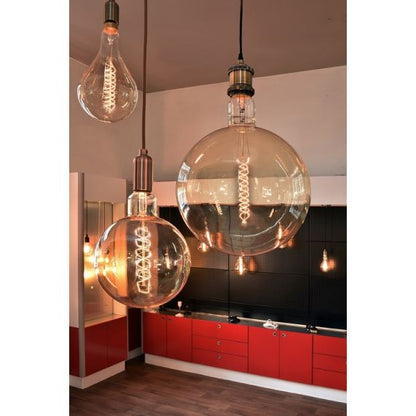 Globe G200 Filament Métallique Spiralé 24W E27 2000K Ambre