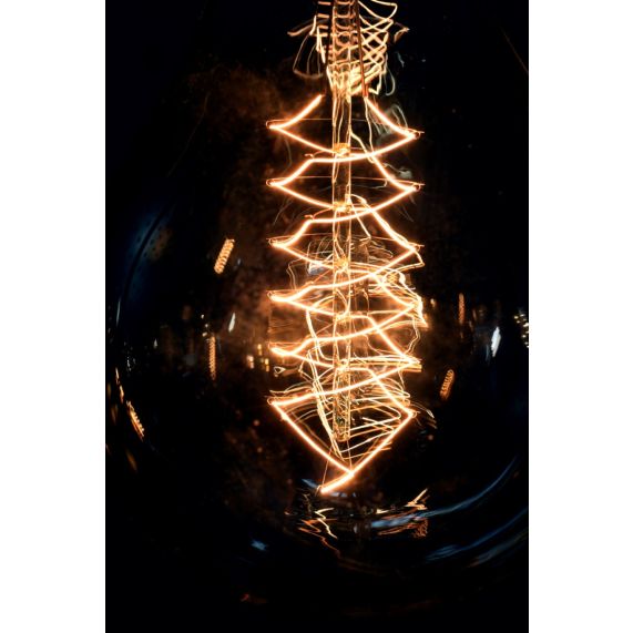 Lampe Filament Métallique Spiralé 240 mm 24W E27 2000K Ambre