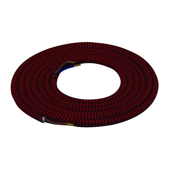 FS Cable rond chiné noir rouge 2 mètres 2 x 0,75mm2