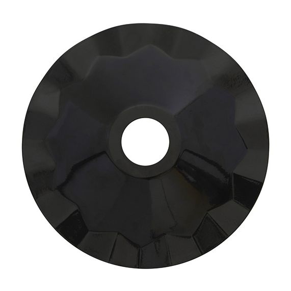 Abat-jour métallique noir Ø 187 mm avec anneau de fixation en caoutchouc