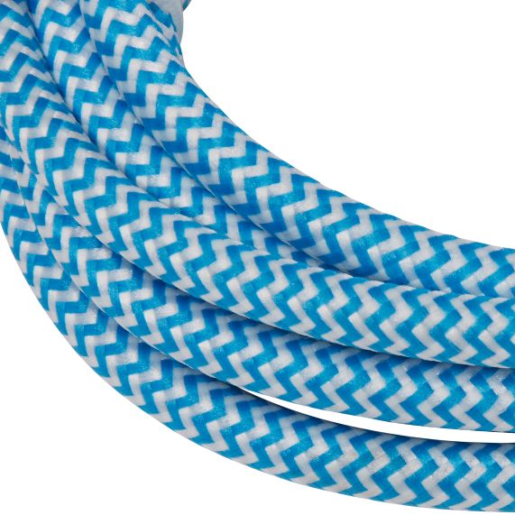 Cable rond chiné bleu 2 mètres 2 x 0,75mm2