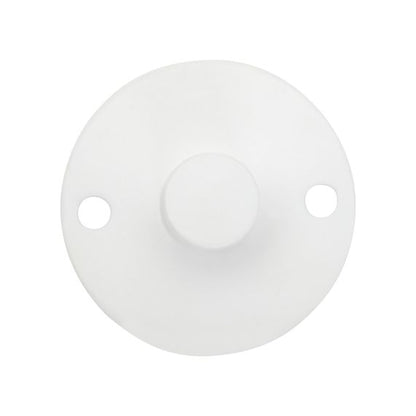 Crochet métal base ø45mm blanc