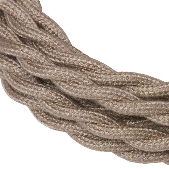 Cable torsadé gris clair 2 mètres 2 x 0,75mm2