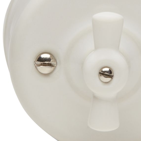 RETRO-CHARM switch porcelain surface mounted white