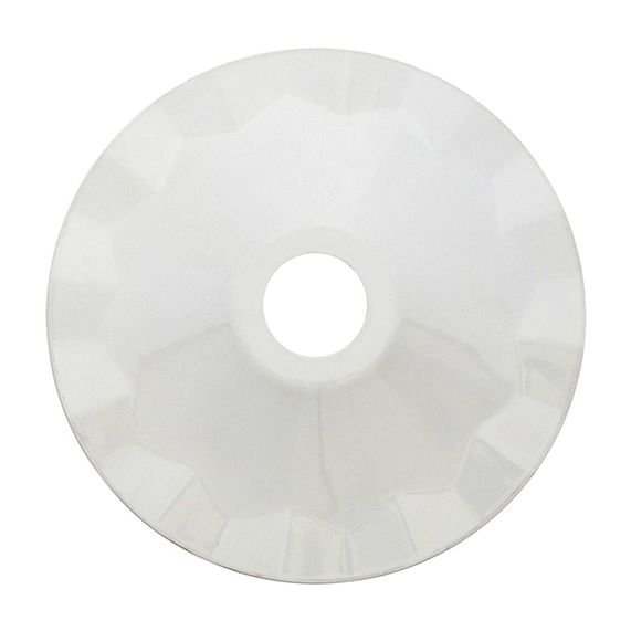 Abat-jour métallique blanc Ø 187 mm avec anneau de fixation en caoutchouc