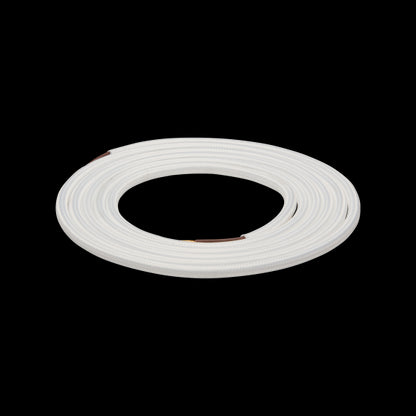 Câble Textile Rond 2x0,75mm2 Double Isolation Blanc 2 Mètres