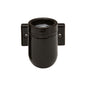 Applique porcelaine E27 av. patte de fixation noir