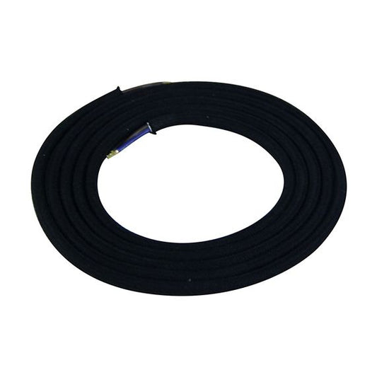 Câble text. coton rond 2 x 0.75mm² L.2m noir EAN 3125463020017