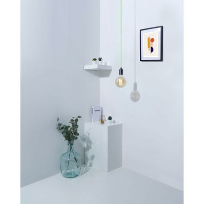 Câble Textile Rond 2x0,75mm2 Double Isolation Vert 2 Mètres