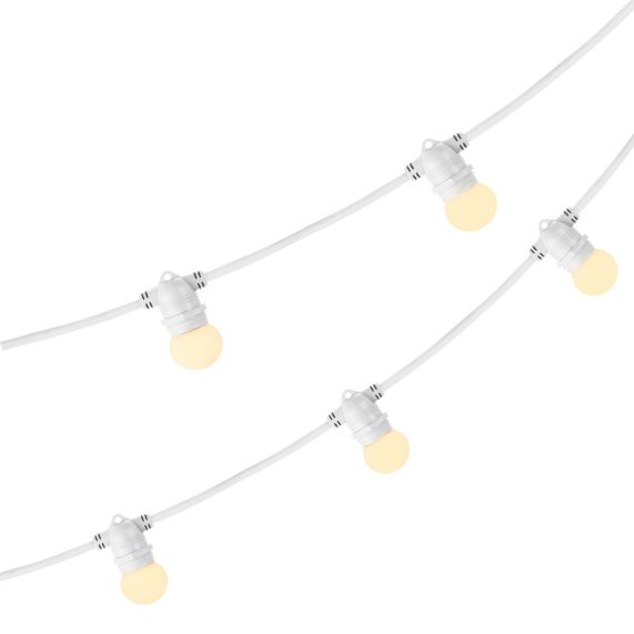 Guirlande lumineuse blanche 5m avec 5 douilles E27