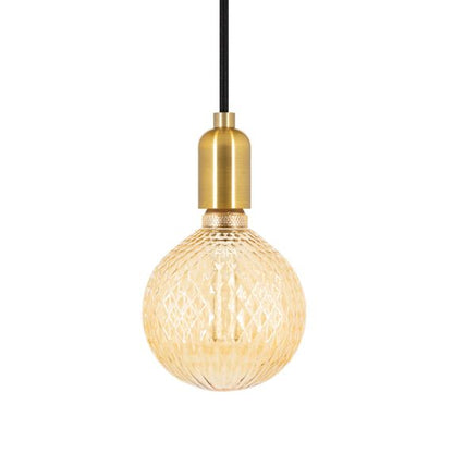 Globe G125 E27 strie ambre 3,5W 120lm 1800K dim