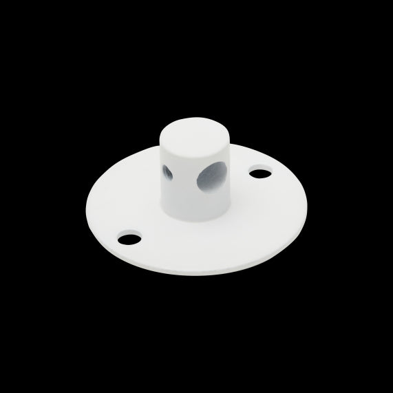 Crochet métal base ø45mm blanc