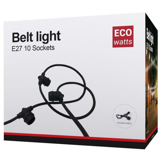 GUIRLANDE LUMINEUSE EXTERIEURE NOIRE 10M DOUILLE E27 x10 3125461580162